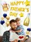 47-Pc Father’s Day Balloon Set – Happy Father’s Day Banner & Foil Letter Balloons